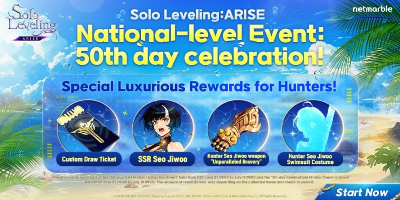 Solo Leveling: Arise กำลังฉลองครบรอบ 50 วันนับตั้งแต่เปิดตัวพร้อมรางวัลมากมาย