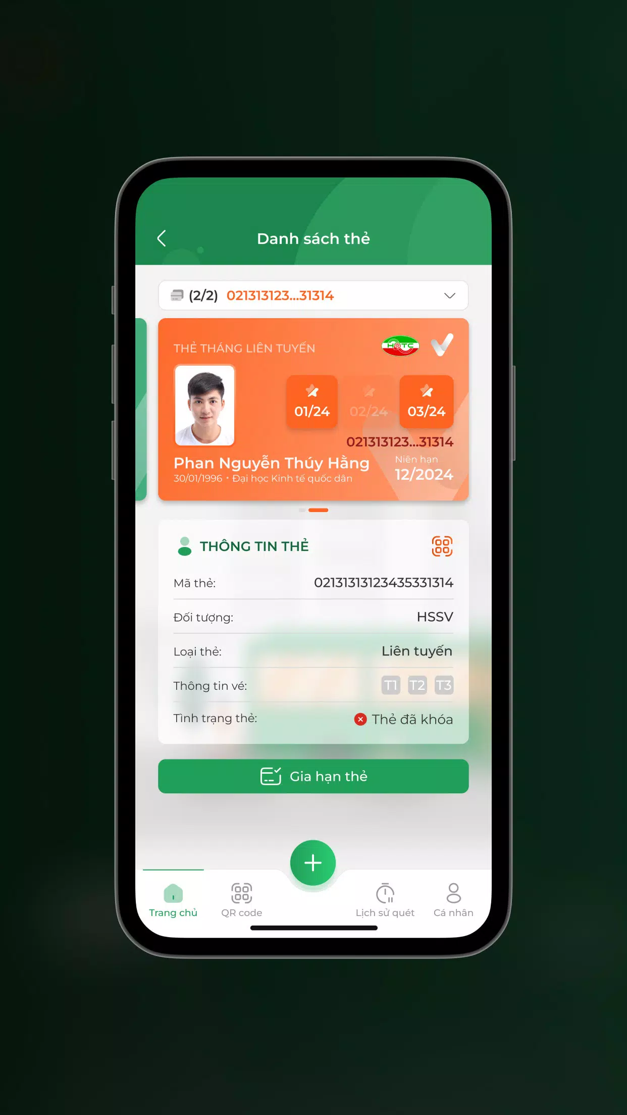 Thẻ Vé Giao Thông HN Capture d'écran 4